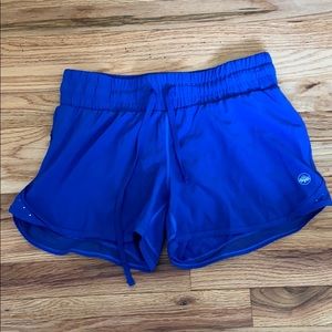 Blue athletic shorts